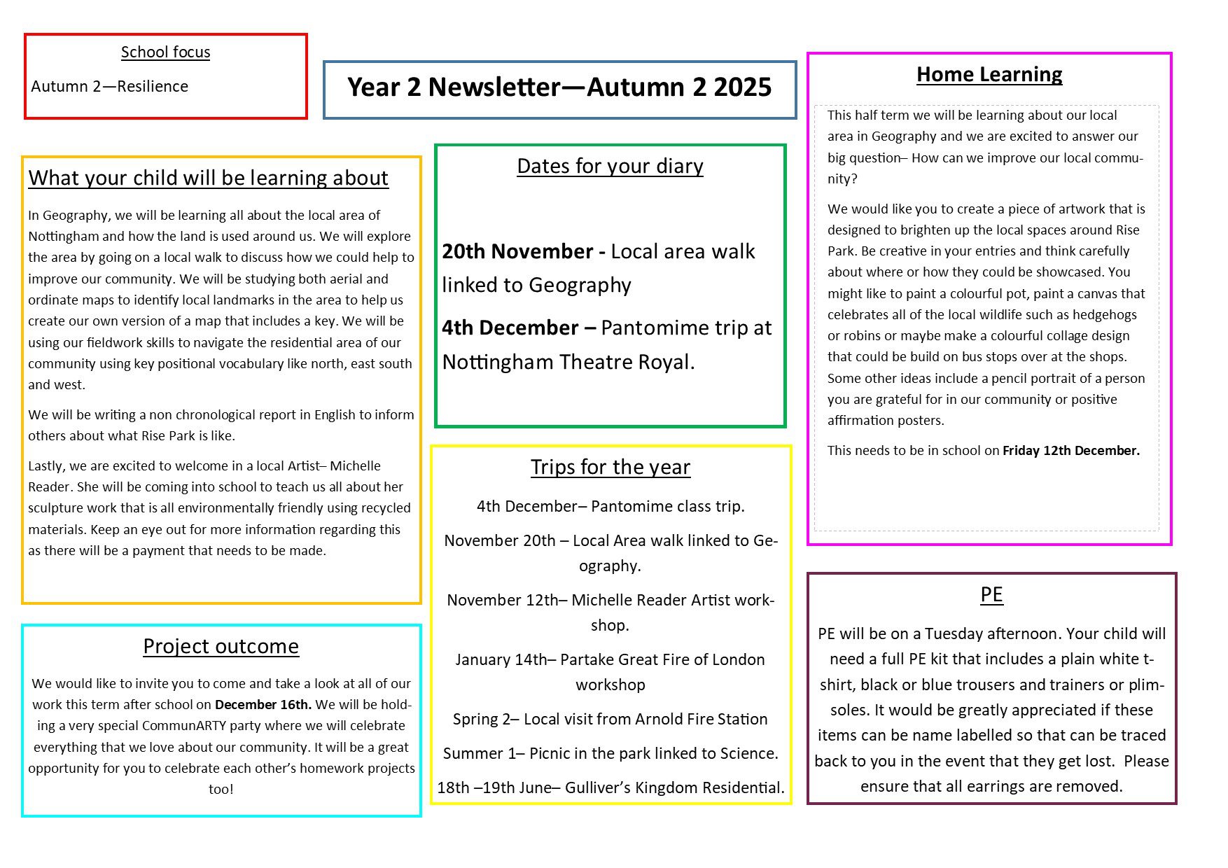 Newsletter Template Autumn 2